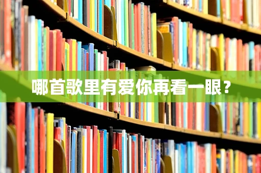 哪首歌里有爱你再看一眼？