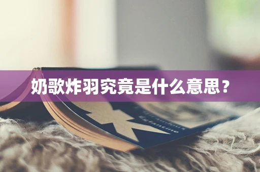 奶歌炸羽究竟是什么意思？