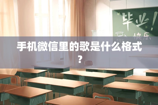 手机微信里的歌是什么格式？