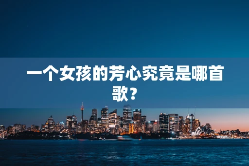 一个女孩的芳心究竟是哪首歌？