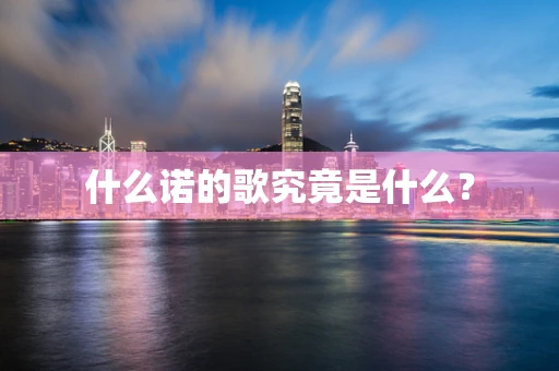 什么诺的歌究竟是什么？