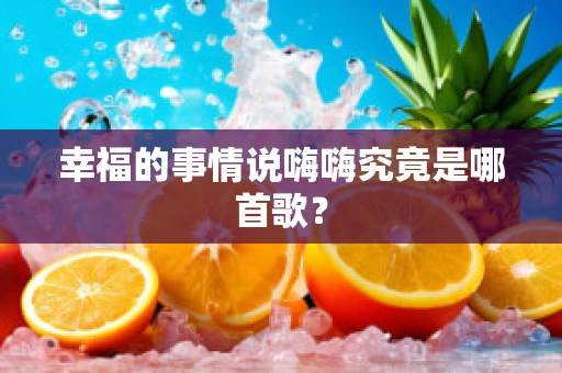 幸福的事情说嗨嗨究竟是哪首歌？