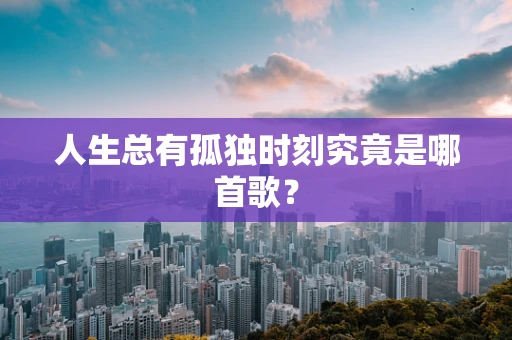 人生总有孤独时刻究竟是哪首歌？