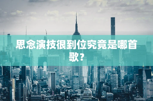 思念演技很到位究竟是哪首歌？