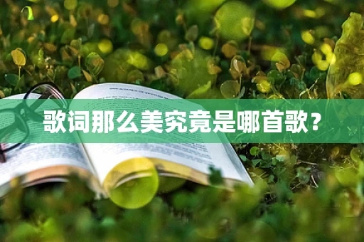 歌词那么美究竟是哪首歌？