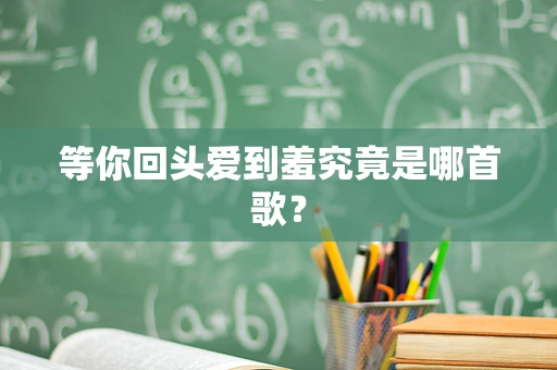 等你回头爱到羞究竟是哪首歌？