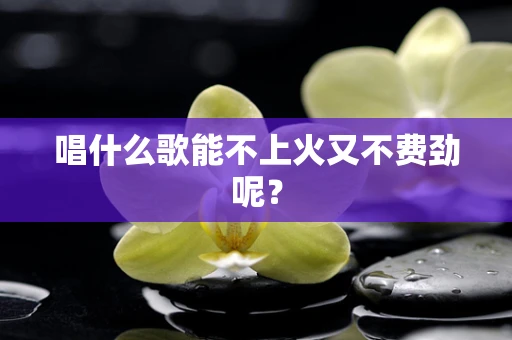 唱什么歌能不上火又不费劲呢？