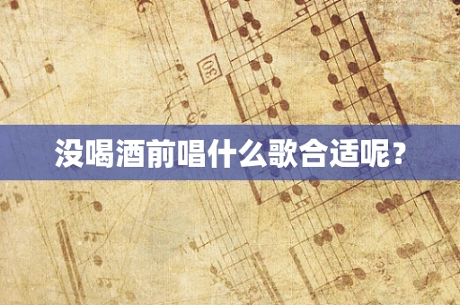 没喝酒前唱什么歌合适呢？