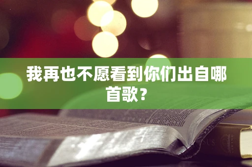我再也不愿看到你们出自哪首歌？