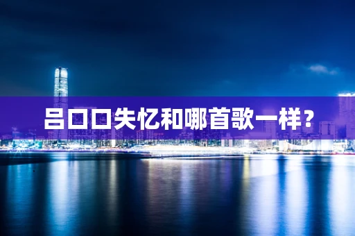 吕口口失忆和哪首歌一样？