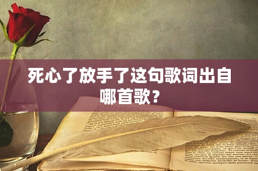 死心了放手了这句歌词出自哪首歌？