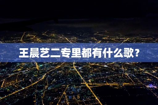 王晨艺二专里都有什么歌？
