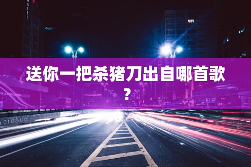 送你一把杀猪刀出自哪首歌？