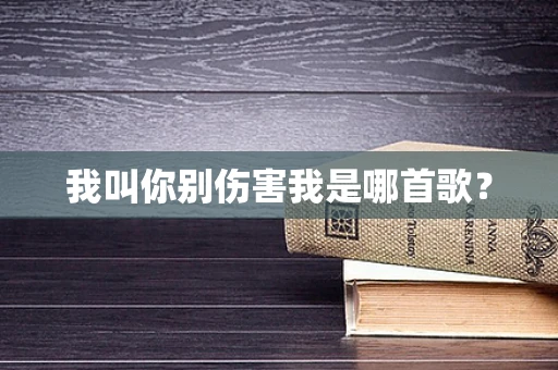 我叫你别伤害我是哪首歌？