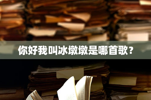 你好我叫冰墩墩是哪首歌？