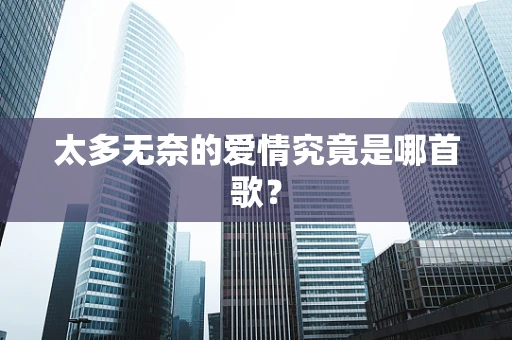 太多无奈的爱情究竟是哪首歌？