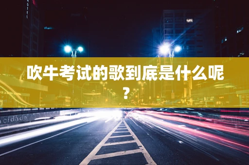 吹牛考试的歌到底是什么呢？