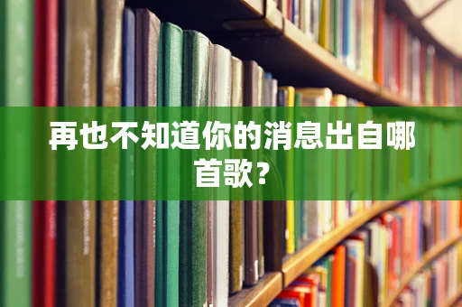 再也不知道你的消息出自哪首歌？