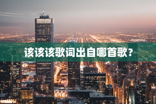该该该歌词出自哪首歌？