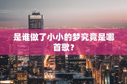 是谁做了小小的梦究竟是哪首歌？