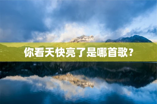 你看天快亮了是哪首歌？