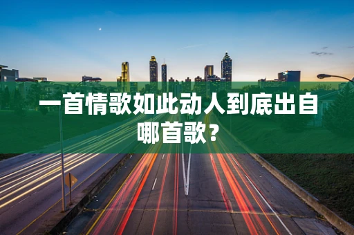 一首情歌如此动人到底出自哪首歌？