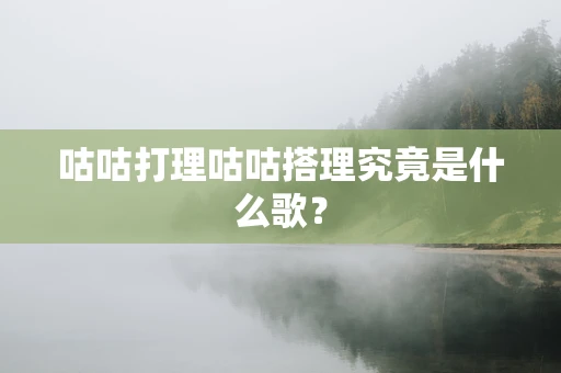 咕咕打理咕咕搭理究竟是什么歌？