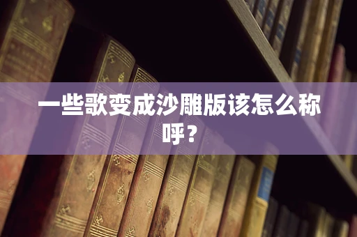 一些歌变成沙雕版该怎么称呼？
