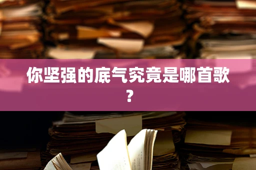 你坚强的底气究竟是哪首歌？