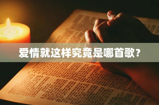 爱情就这样究竟是哪首歌？