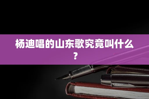 杨迪唱的山东歌究竟叫什么？