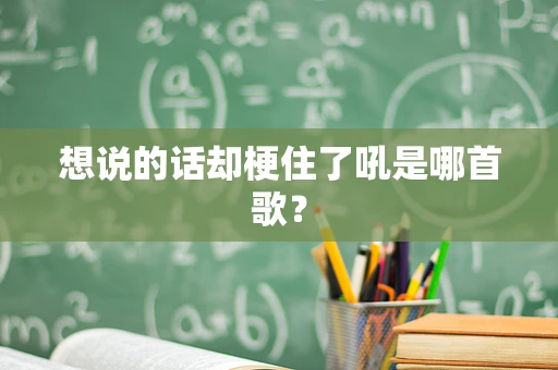 想说的话却梗住了吼是哪首歌？