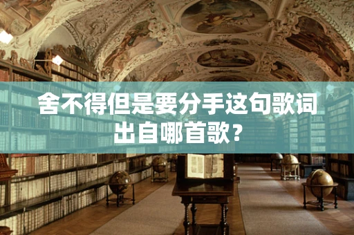 舍不得但是要分手这句歌词出自哪首歌？