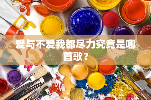 爱与不爱我都尽力究竟是哪首歌？