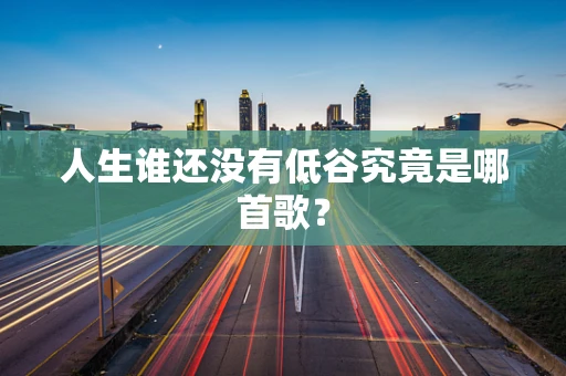 人生谁还没有低谷究竟是哪首歌？