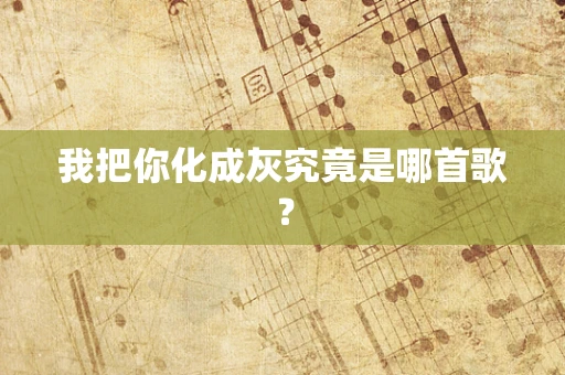我把你化成灰究竟是哪首歌？