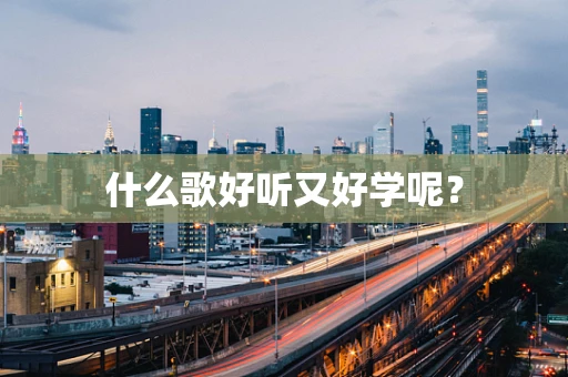 什么歌好听又好学呢？