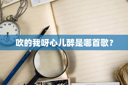 吹的我呀心儿醉是哪首歌？