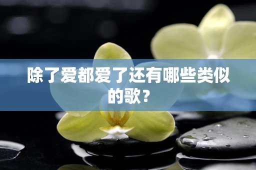 除了爱都爱了还有哪些类似的歌？