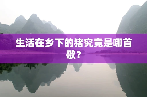 生活在乡下的猪究竟是哪首歌？