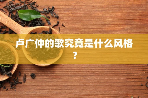 卢广仲的歌究竟是什么风格？