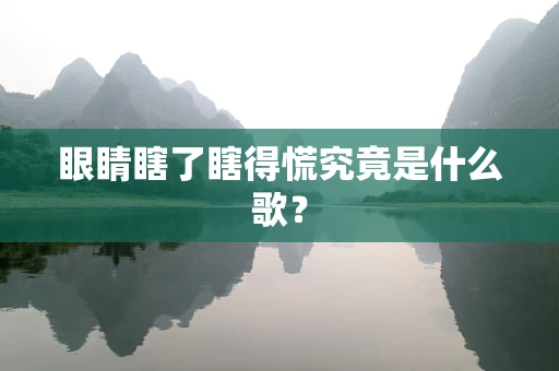 眼睛瞎了瞎得慌究竟是什么歌？