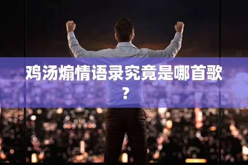 鸡汤煽情语录究竟是哪首歌？